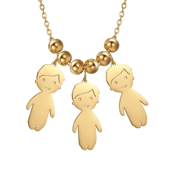 Halskette mit Anhänger Kinder golden 7