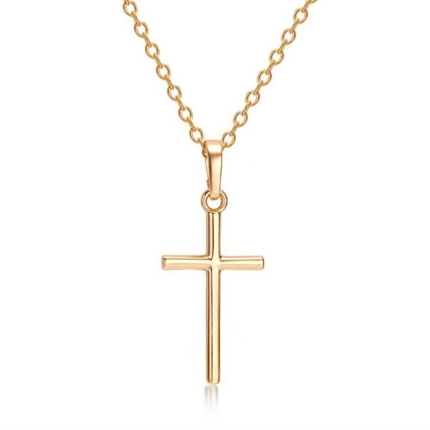 Halskette mit Kreuz golden