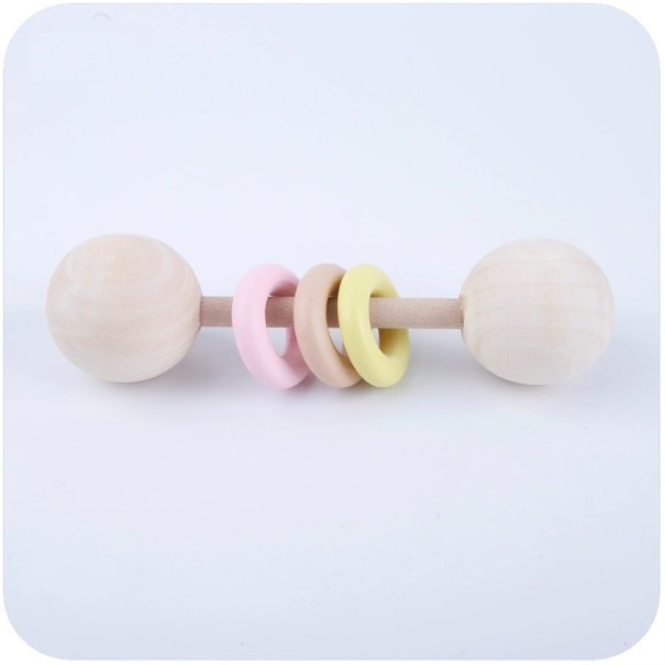 Halteres de madeira com anéis de silicone J1910 1