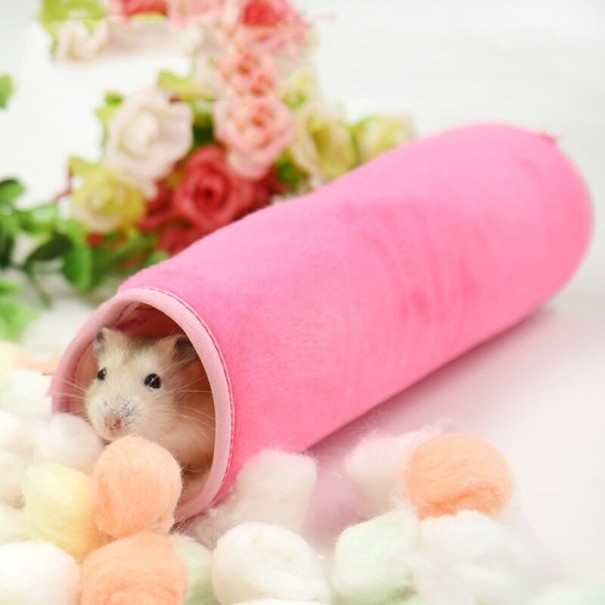 Hamac en coton pour rongeurs rose 2