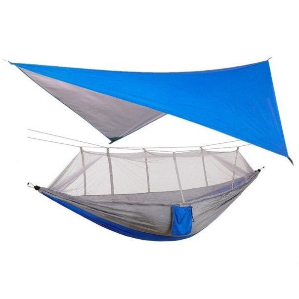 Hamaca con protector de lluvia P3742 gris