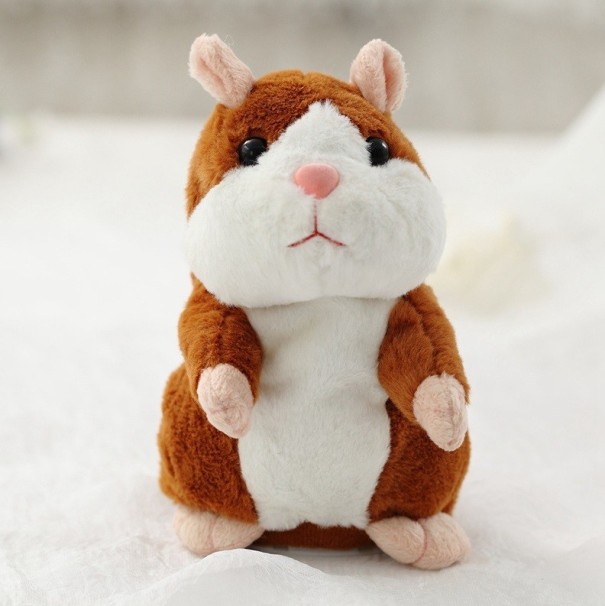 Hamster en peluche marron
