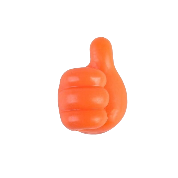 Hand-Shaped Cable Holder 4 pcs orange