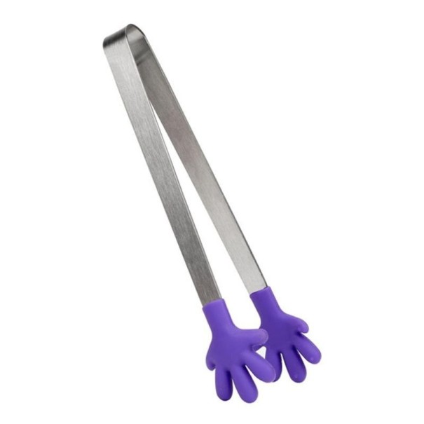 Hand-Shaped Ice Tongs purple