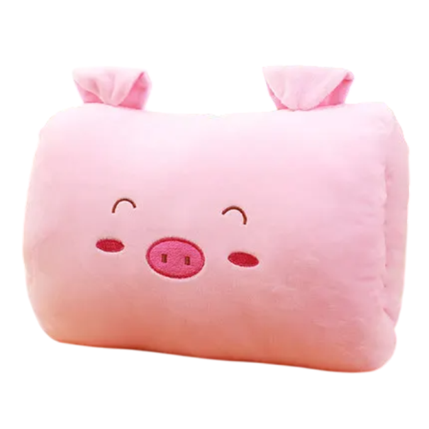 Hand Warmer Cushion 32x21.5 cm Pink Piglet Cute Design Plush Cushion Winter Accessories Gift for Hand Warmth Home Comfort 1