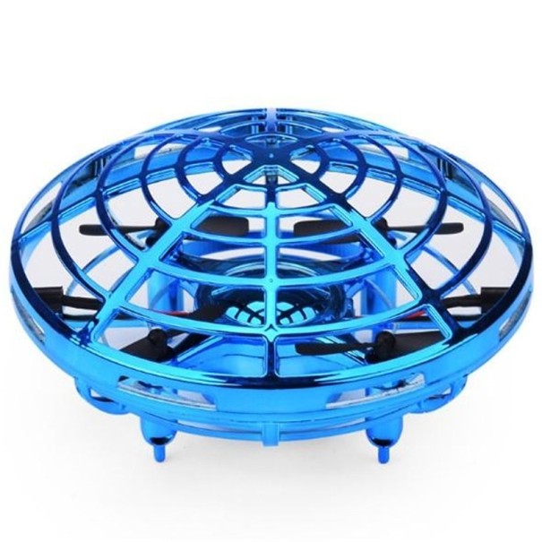 Handbediende vliegende UFO-drone blauw