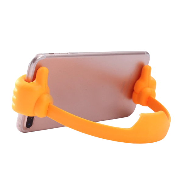 Handformat mobiltelefonställ orange