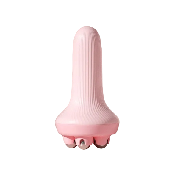 Handhållet massageverktyg för avslappnande muskler på ben, mage och axlar Massageverktyg med 5 stålkulor Rullmassageverktyg 7,5 x 4,5 cm