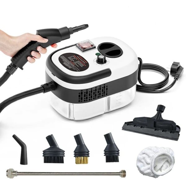 Handheld Steam Cleaner with High Temperature Disinfection for Air Conditioning, Extractors, Cars, Floors, Machines, Strong Sterilisation white