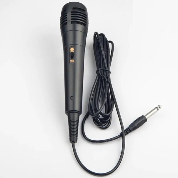 Håndholdt dynamisk mikrofon med ledning og 6,35 mm jackstik til højttalere, karaoke, sang, undervisning, optagelse, plug and play 1