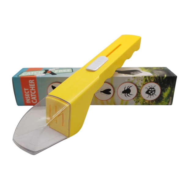 Handinsektenfänger 27 cm Sichere Fangmethoden für Spinnen und Insekten Sanfte Fangmethoden ohne Töten Ökologisches Hilfsmittel aus ABS- und PVC-Kunststoff gelb