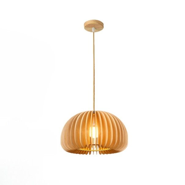 Håndlavet rattan pendellampe i træ med ophængningstråd 120 cm naturlig hængende lysekrone i moderne stil 30 x 20 cm 1