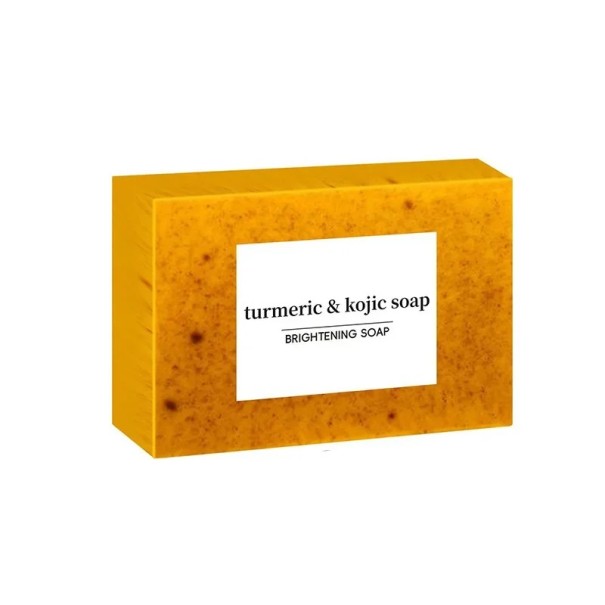 Handmade Soap with Turmeric and Lemon Granules 100g Natural Cleansing Moisturising Soap Brightening Peeling Skin and Body Care 1