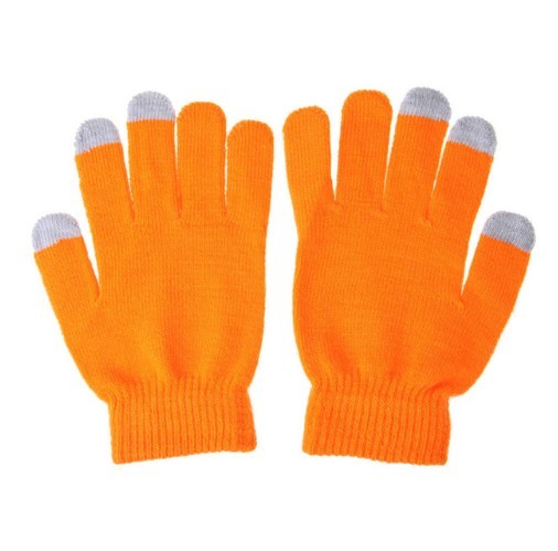 Handschuhe für Touchdisplays orange