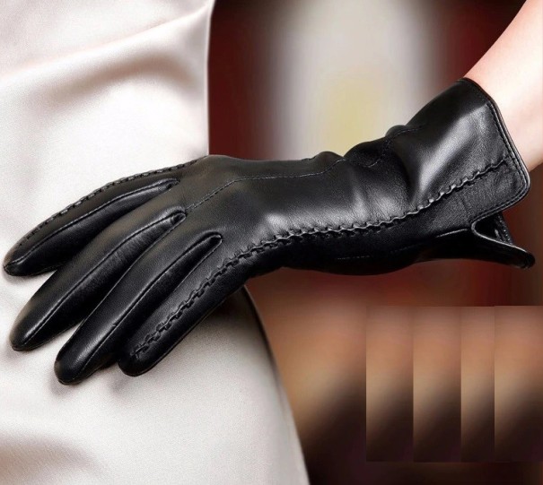 Handskar i äkta läder för kvinnor J824
