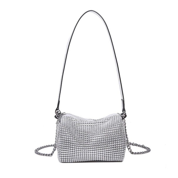 Handväska för kvinnor med strass M1483 silver