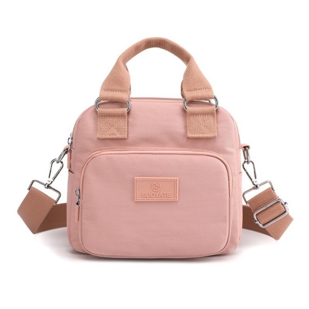 Handväska i canvas för kvinnor M1110 rosa