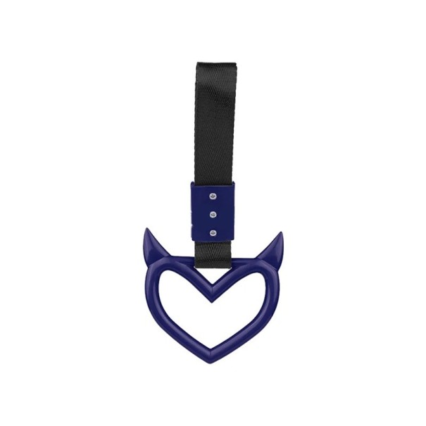 Handvat met duivels hart Aangepast racehandvat met handriem Sportaccessoire Verschillende kleuren Duurzaam comfortabel handvat donkerblauw