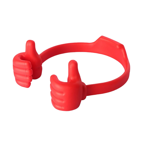 Handvormige mobiele telefoonstandaard rood