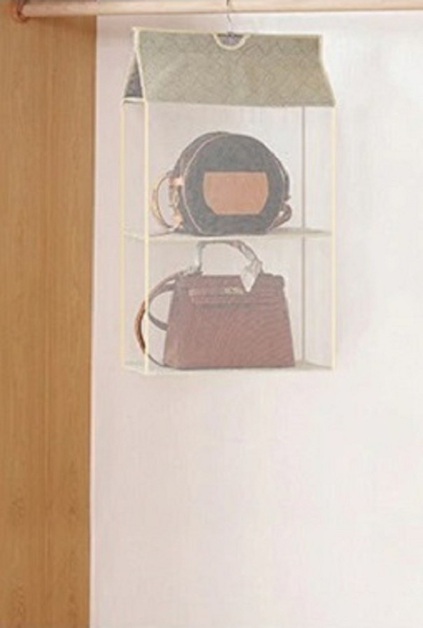 Hängande handväska beige S