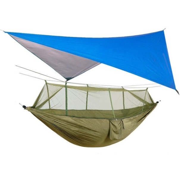 Hängematte mit Regenschutz P3742 armeegrün