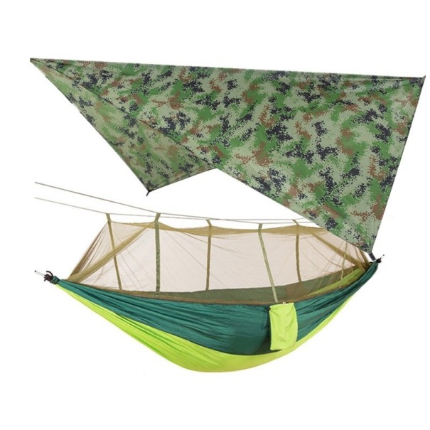 Hängematte mit Regenschutz P3744 grün