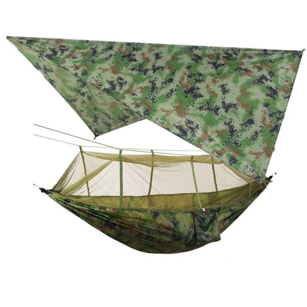 Hängematte mit Regenschutz P3744 tarnfarbe