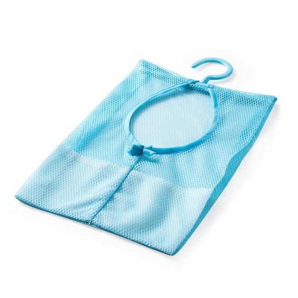 Hangende badkamer organizer blauw