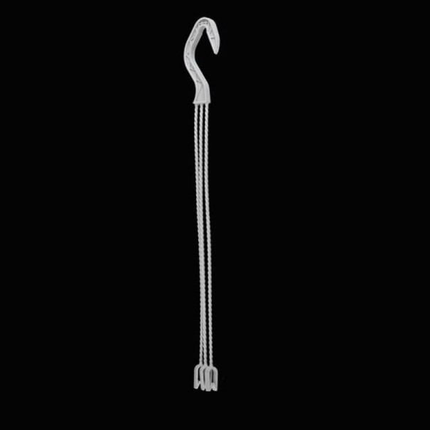 Hangende bloempothouder 10 stuks wit 36 cm