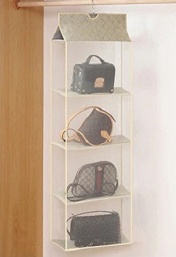 Hangende handtas organizer beige L