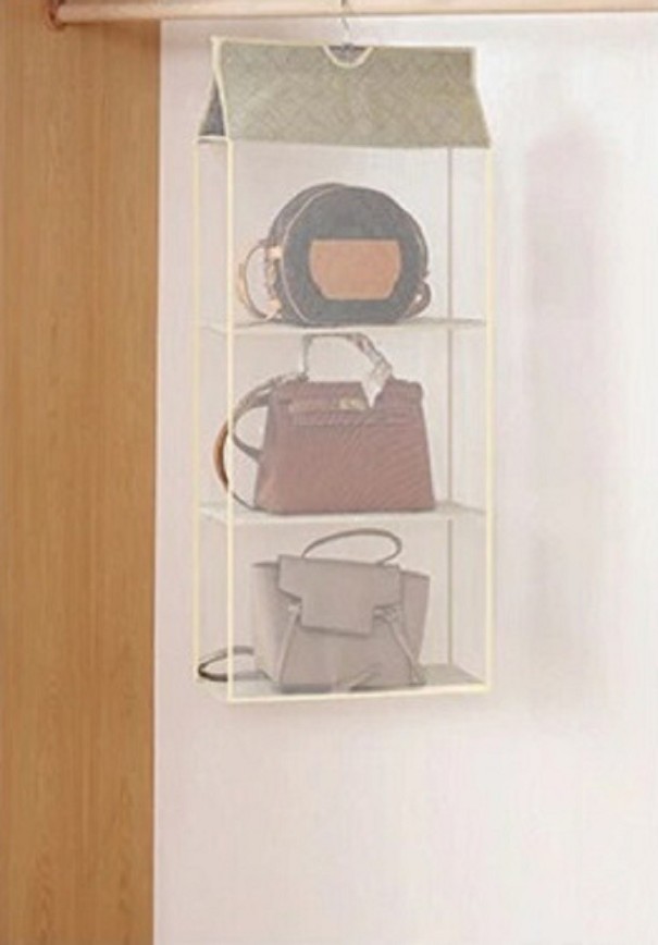 Hangende handtas organizer beige M