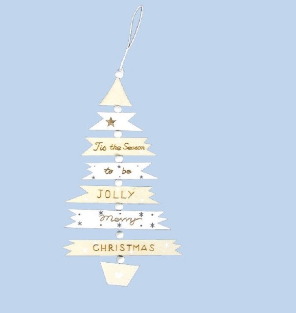Hängender Weihnachtsbaum beige