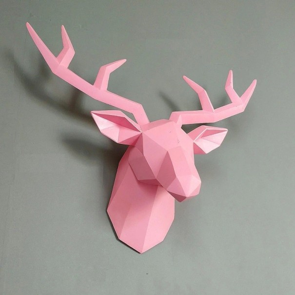 Hanging Deer Sculpture pink
