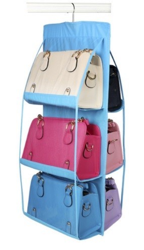 Hanging Organiser for Handbags J3180 light blue