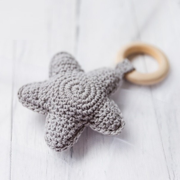 Hanging Toy Star grey