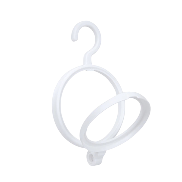 Hanging Wig Holder with Hook 23.4 cm, Durable, Option to Hang Multiple Holders Below Each Other, Ideal for Hair Salons and Home Use white