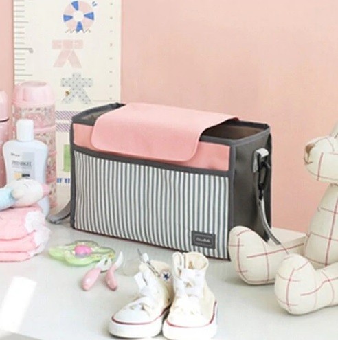 Hangtas voor kinderwagen J1643 roze