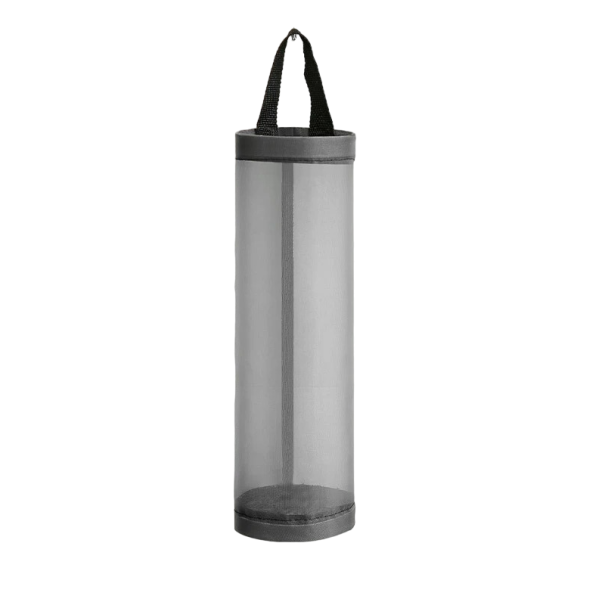 Hangtas voor plastic zakken met haak Tas voor plastic zakken Tasorganizer 37,5 x 11,5 cm grijs