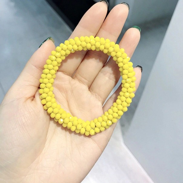 Hårbånd med perler gul