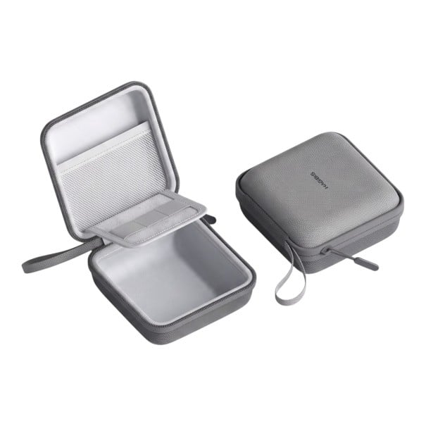 Harde organizer voor elektronica 125 x 125 x 60 mm Oxford 900D Vierkant Ritsvak Voor kleine powerbank en oplader grijs