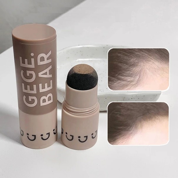 Hårgrænseudfyldende pudder til hårfortykkelse Tyndt hår Hjørnekorrektion Naturligt look Nem påføring Vandfast effekt brun