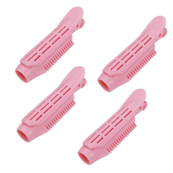 Hårkrøller 4 stk. rosa