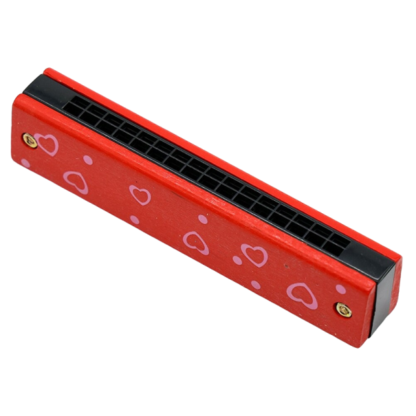 Harmonica à souffler pour enfants rouge