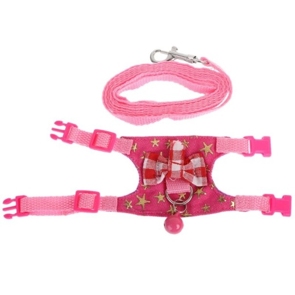 Harnais pour petits rongeurs rose S