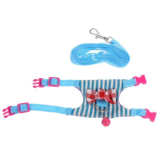 Harnas voor kleine knaagdieren blauw S