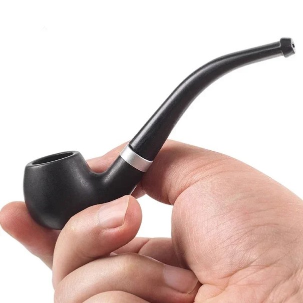 Harpikspibe til tobaks 12,1 cm ergonomisk form kompakt rygepibe med dyb kammer til behagelig daglig brug 1