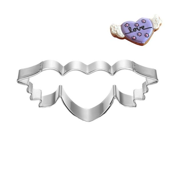Hart met vleugels koekjesvorm 1