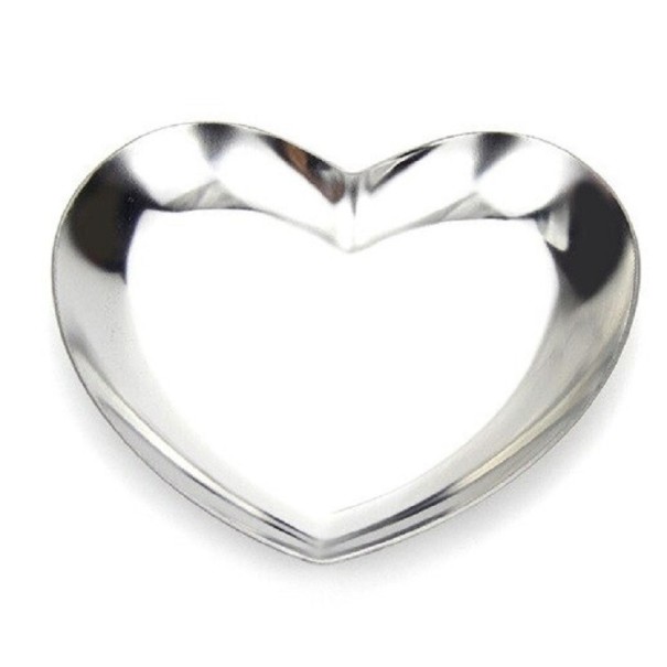 Hartvormig sieradenplaatje zilver