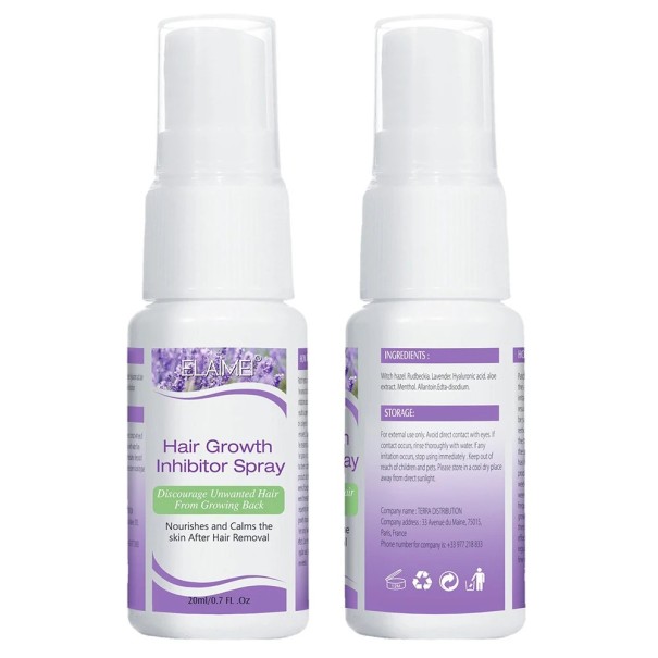Hårvæksthæmmende spray Post-depilation spray Anti-indgroet hår 20 ml 1