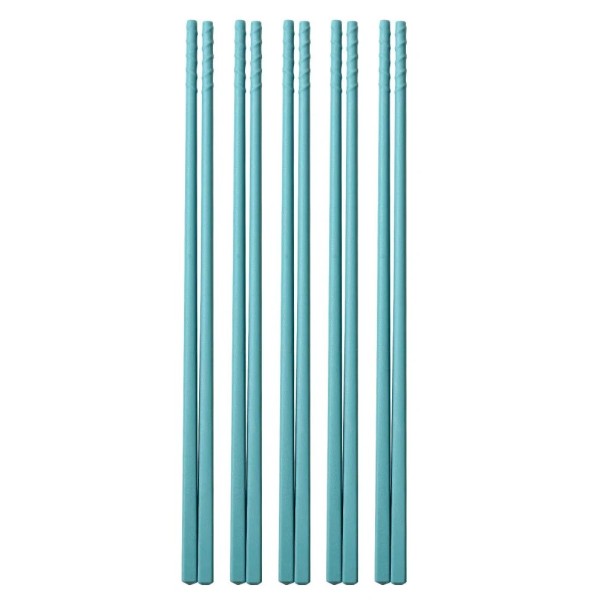 Hashis de silicone antideslizantes para sushi, noodles e arroz - 5 pares azul